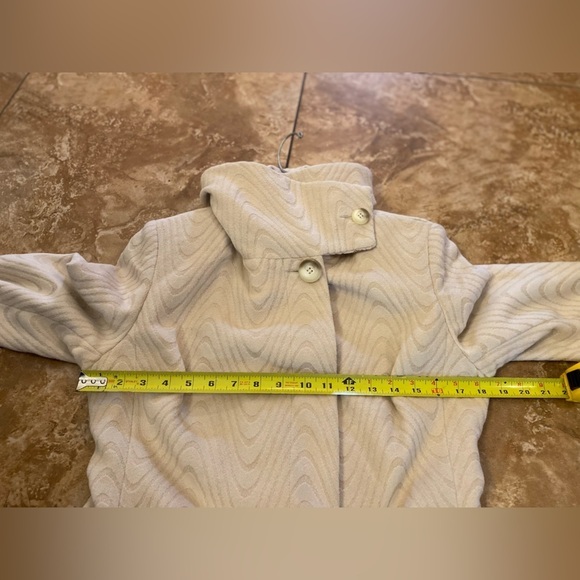 Paul Ho Haute Couture bodycon taupe lambswool angora full length coat. Size M - Picture 14 of 17